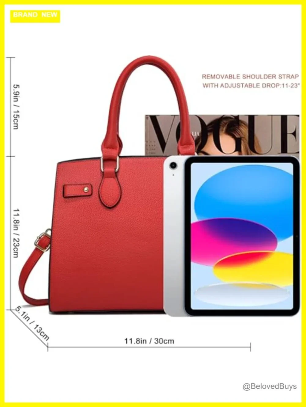 PU Leather Tote Bag Crossbody Satchel Shoulder Handbag with Top Zipper